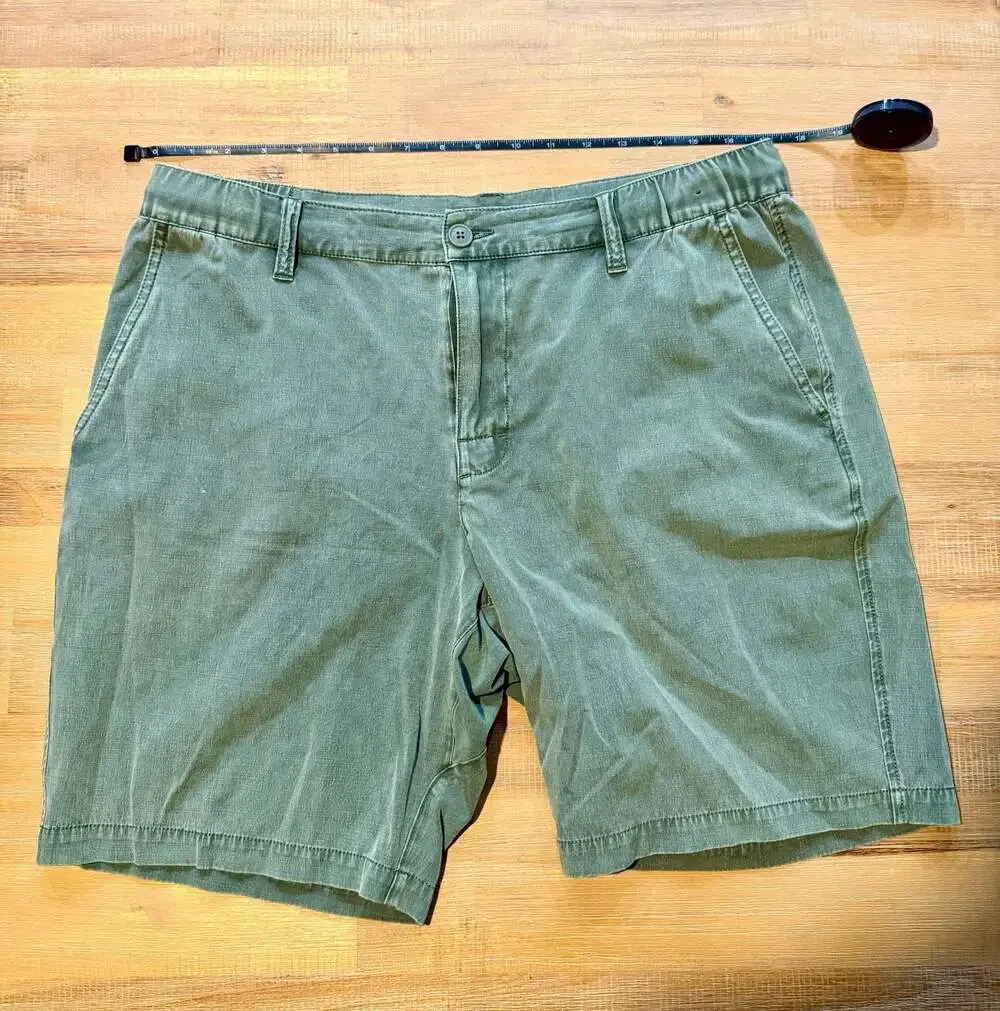 RVCA All-Time Fit Men's Green Chino Shorts Size 34
